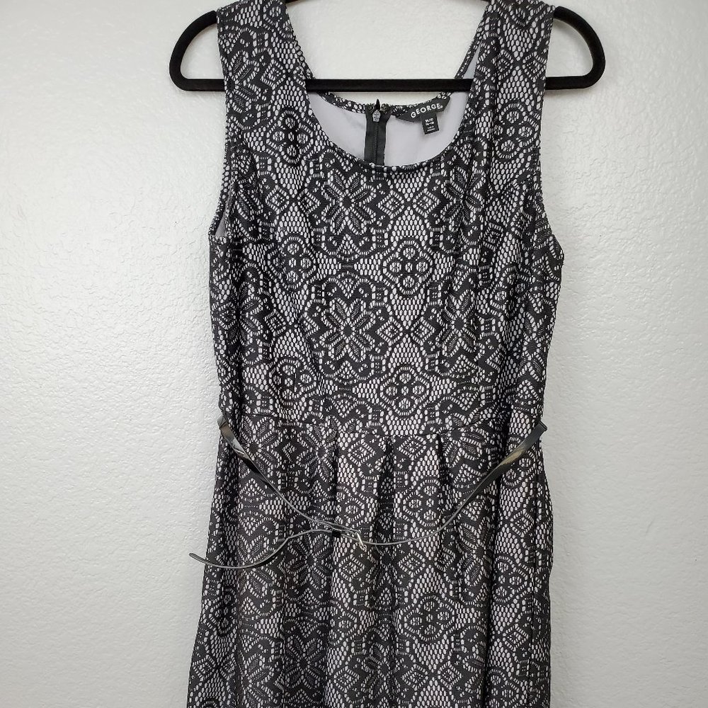George Dress with black Soot lace overlay.